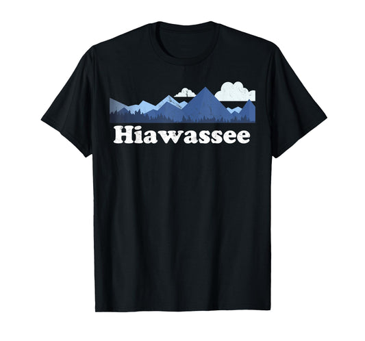 Cute Hiawassee Georgia GA Retro Blue Ridge Mountains T-Shirt