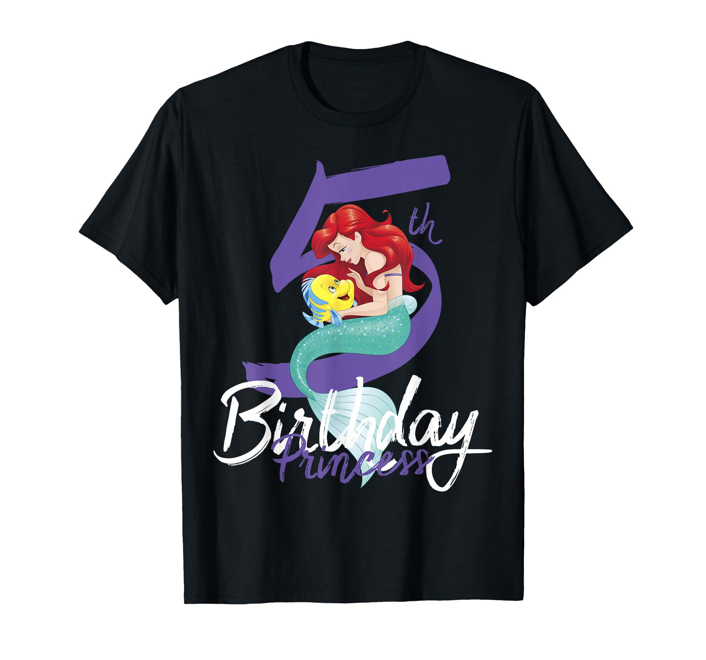 Disney Little Mermaid Ariel 5th Birthday Princess T-Shirt