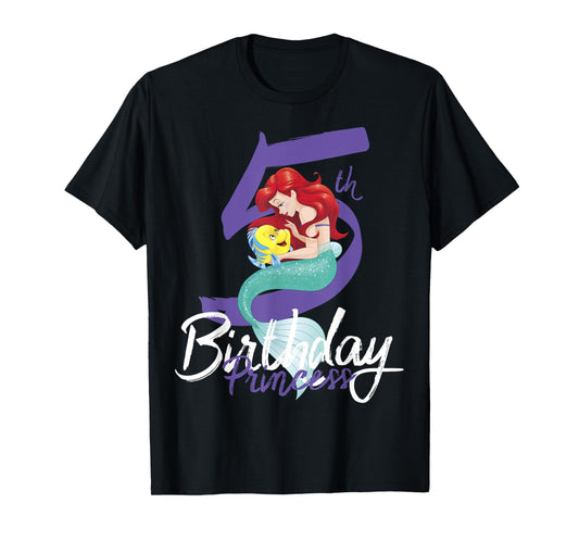 Disney Little Mermaid Ariel 5th Birthday Princess T-Shirt