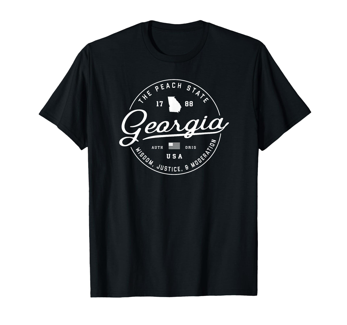 Georgia T-Shirt, US State Travel Vacation Shirts GA USA Tees T-Shirt