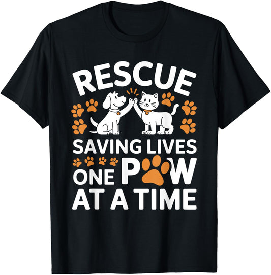Rescue squad saving lives one paw at a time Saving Animals T-Shirt