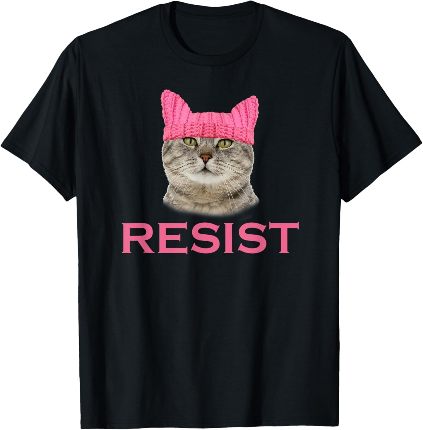 Resist Persist Protest March Cat Hat T-Shirt