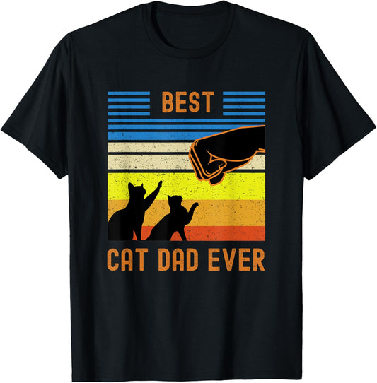 Best Cat Dad Ever Fist Bump for Fur Daddies T-Shirt