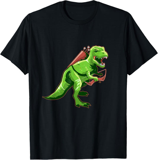 Archery T-Rex Archer Bow Hunting Arrow Dinosaur T-Shirt