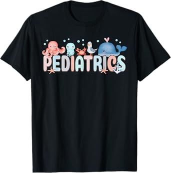 Summer Sea Animal Pediatrics Nurse PEDS RN Pediatrician T-Shirt