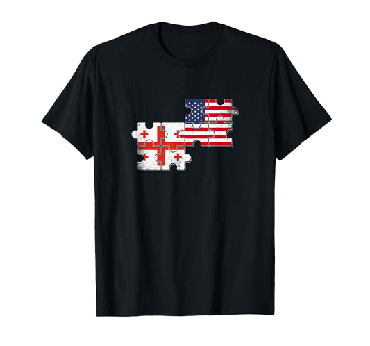 Georgia USA Vintage Flag Georgian American T-Shirt