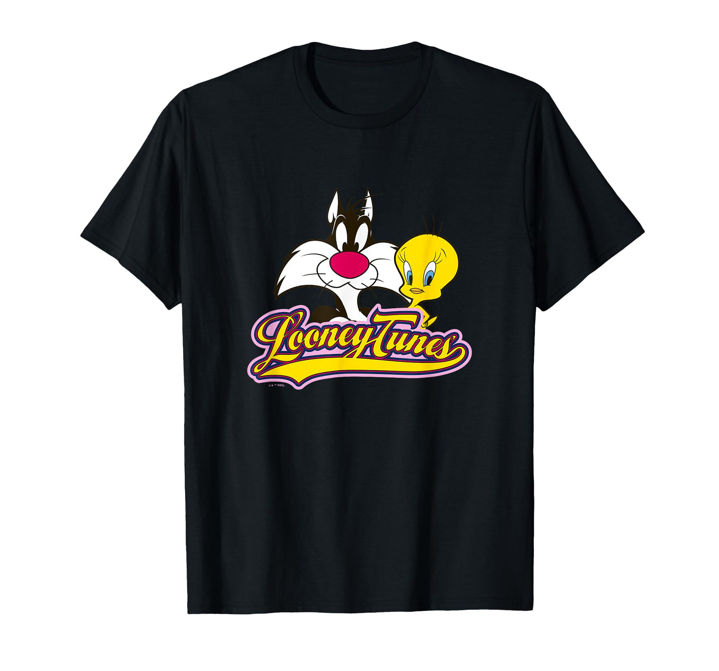 Looney Tunes Sylvester And Tweety Bird Smiling Faces Logo T-Shirt