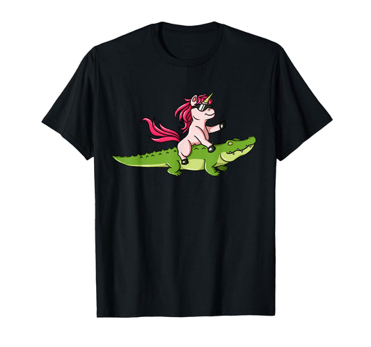 Alligator Unicorn Crocodile Gator Reptile Men Boys T-Shirt