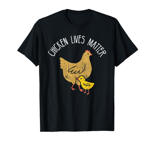 Chicken lives matter cute chicken mom with baby vintage look T-Shirt