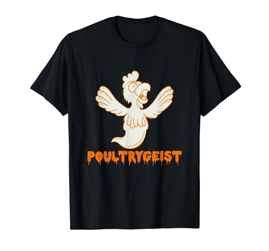 Poultrygeist Funny Chicken Ghost Pun T-Shirt