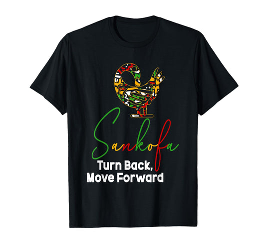 African Routes Sankofa Adinkra Black History Art T-Shirt