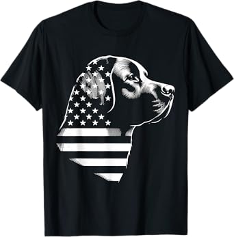Patriotic Black Labrador Black Lab 4th of July T-Shirt