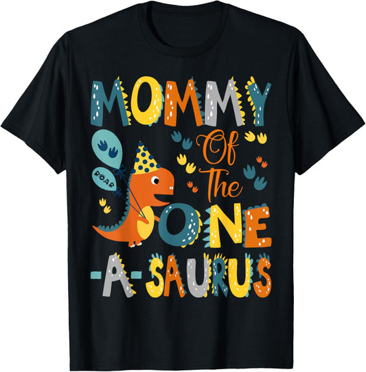 Mommy Of The One-A-Saurus 1St Birthday Dinosaur Party T-Shirt