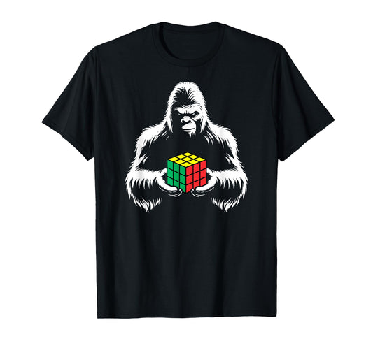 Competitive Puzzle Cube Sasquatch Bigfoot Speed Cubing T-Shirt