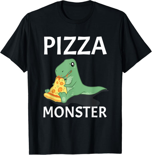 Dinosaur Pizza Monster T-Shirt. Italian Cheese Cooking