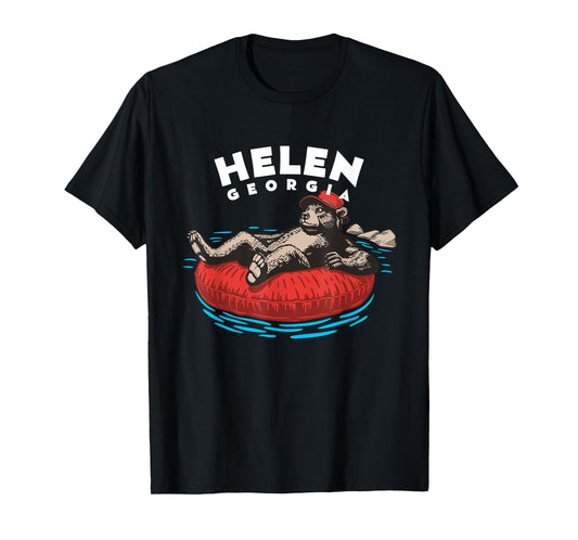 Helen Georgia Chattahoochee River Tubing Bear GA Vacation T-Shirt