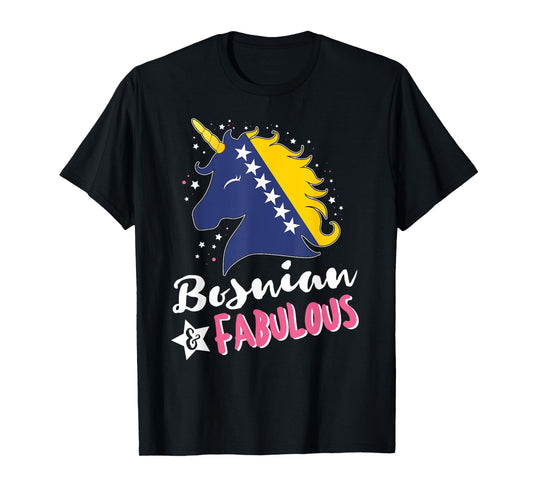 Bosnian Unicorn Bosnia and Herzegovina Flag T-Shirt