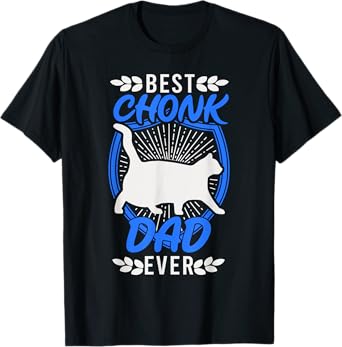 Chonk Dad Chonk Scale Cat Retro Chonky Memes Men T-Shirt