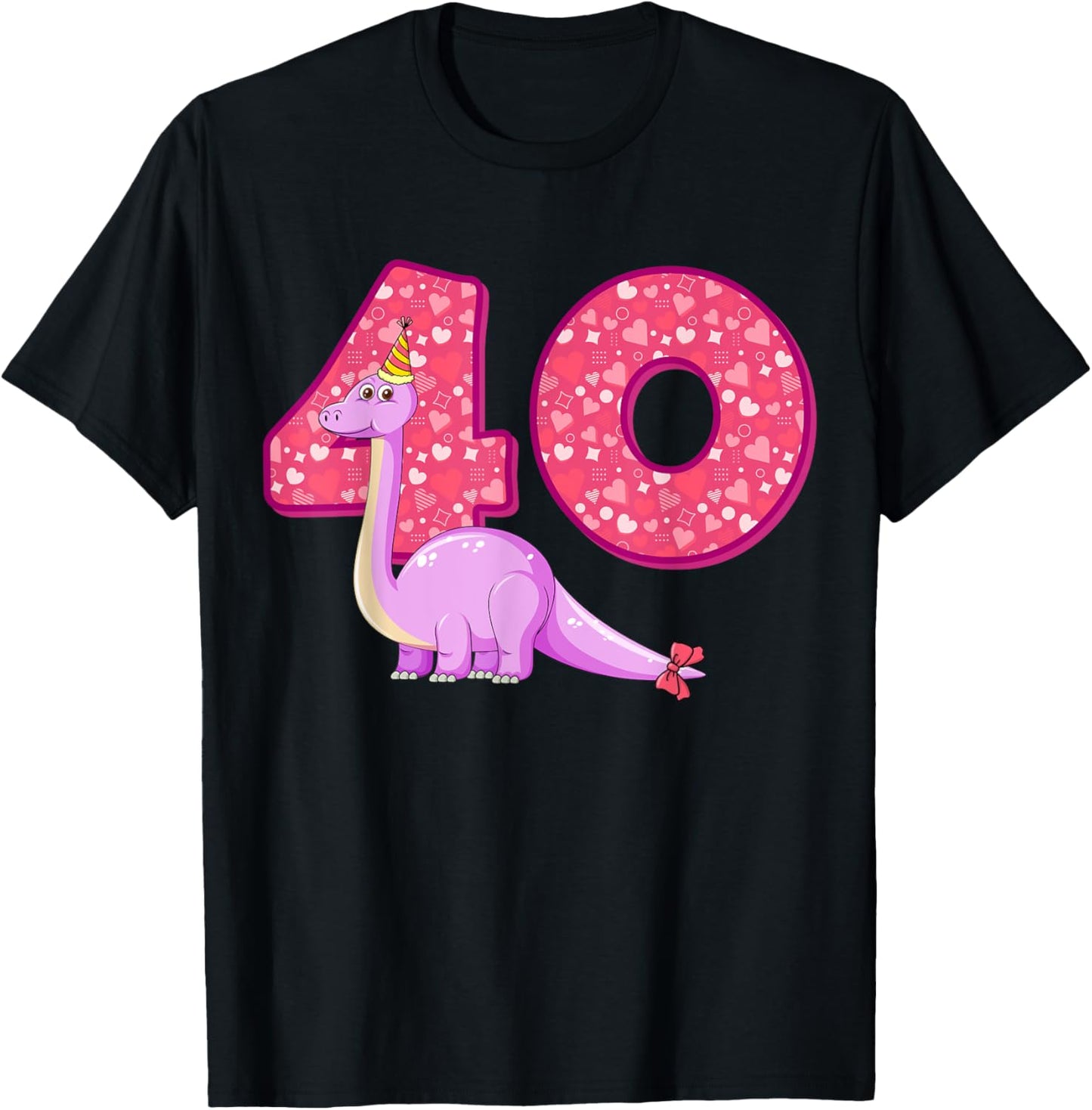 Dinosaur 40th Birthday Cute Dinosaur Theme 40 Year Old T-Shirt