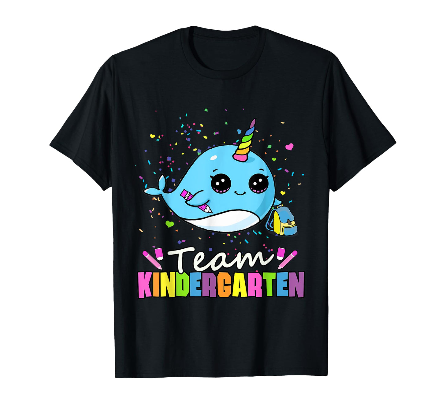 Team Kindergarten Narwhal Kid Kinder Cute Teacher Student T-Shirt
