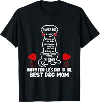 Happy Mother's Day Dog Mom Funny Mom Dog Owner Best Dog Mama T-Shirt