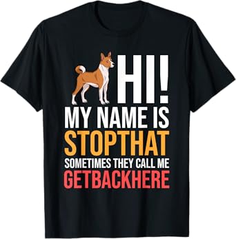Basenji Dog Puppies Owner Lover Men Women Girls Kids T-Shirt