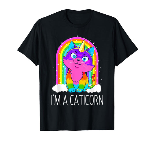 Caticorn Unicorn Cat Girls Women Rainbow Kitty Birthday Gift T-Shirt