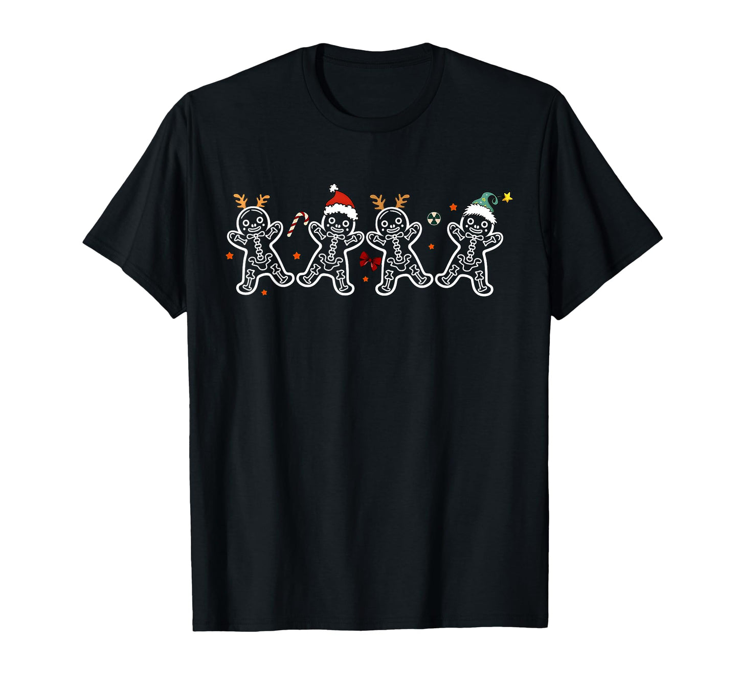 Gingerbread Skeleton Christmas Radiology Shir Xray Tech T-Shirt