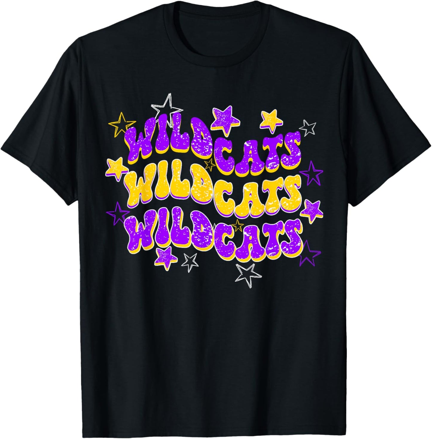 Wildcats Wildcat School Spirit Spirit Wear Purple and Gold T-Shirt