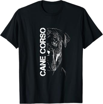 Hunde Cane Corso Italiano Geschenk Cane Corso Dog T-Shirt for Women & Dog Owners, Black, Small, Classic Fit, Crew Neck, Short Sleeve