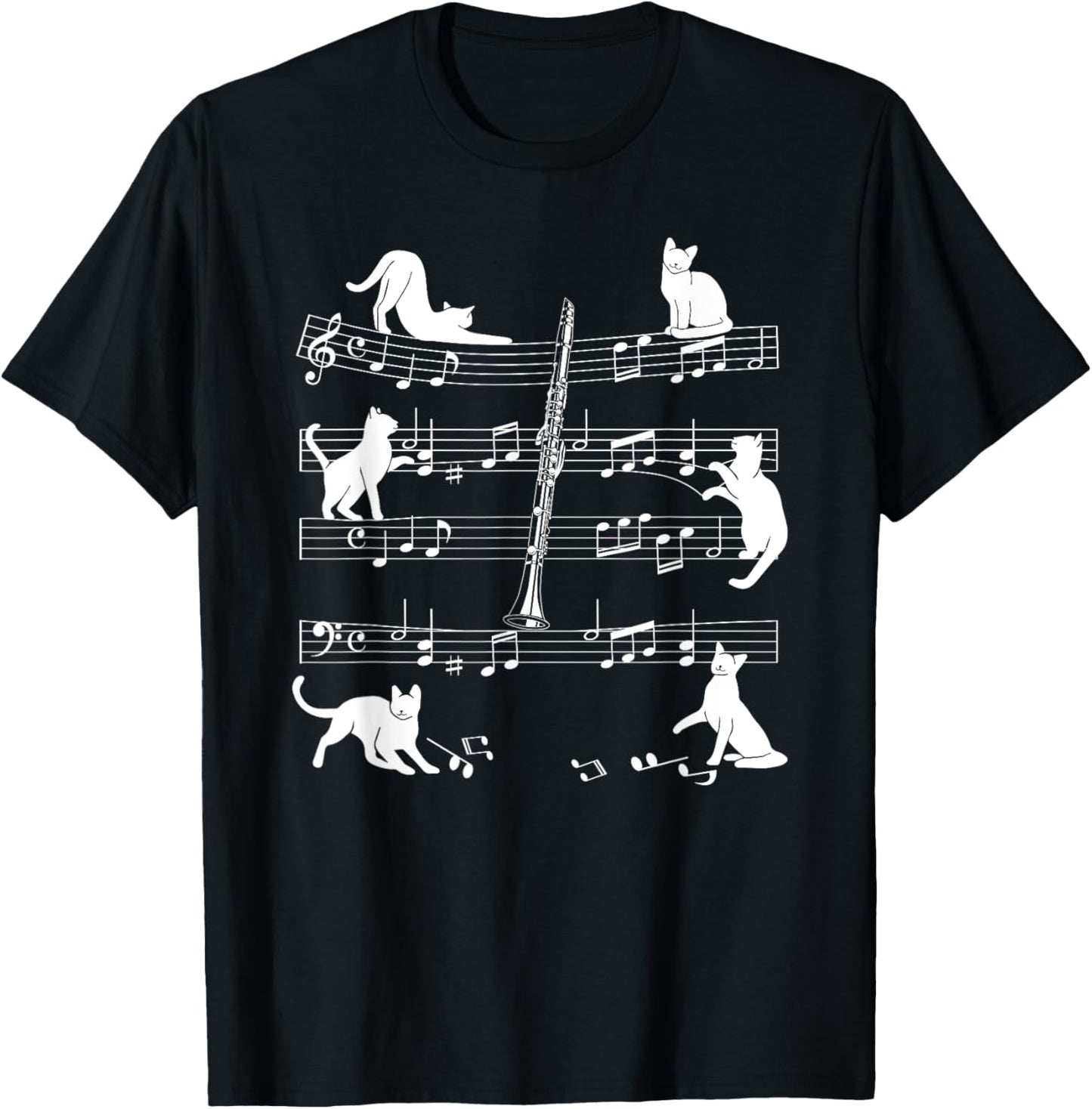 Clarinetist Cats for Cat loving Clarinet player T-Shirt