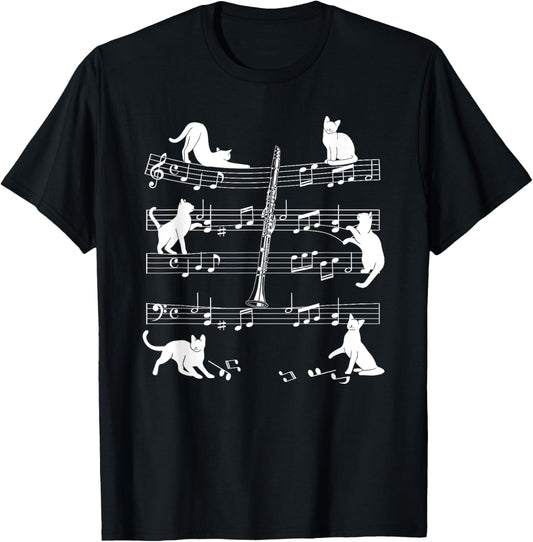 Clarinetist Cats for Cat loving Clarinet player T-Shirt