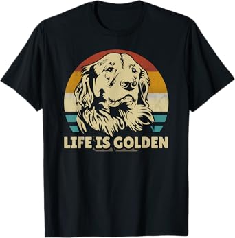 Golden Retriever Hund Life is golden retro vintage T-Shirt
