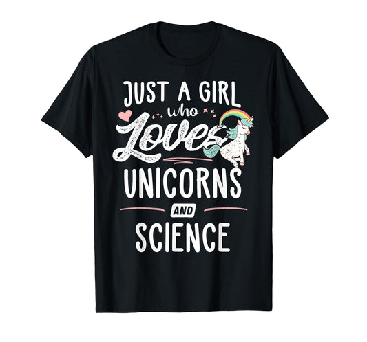 Just A Girl Who Loves Unicorns And Science Gift Women T-Shirt
