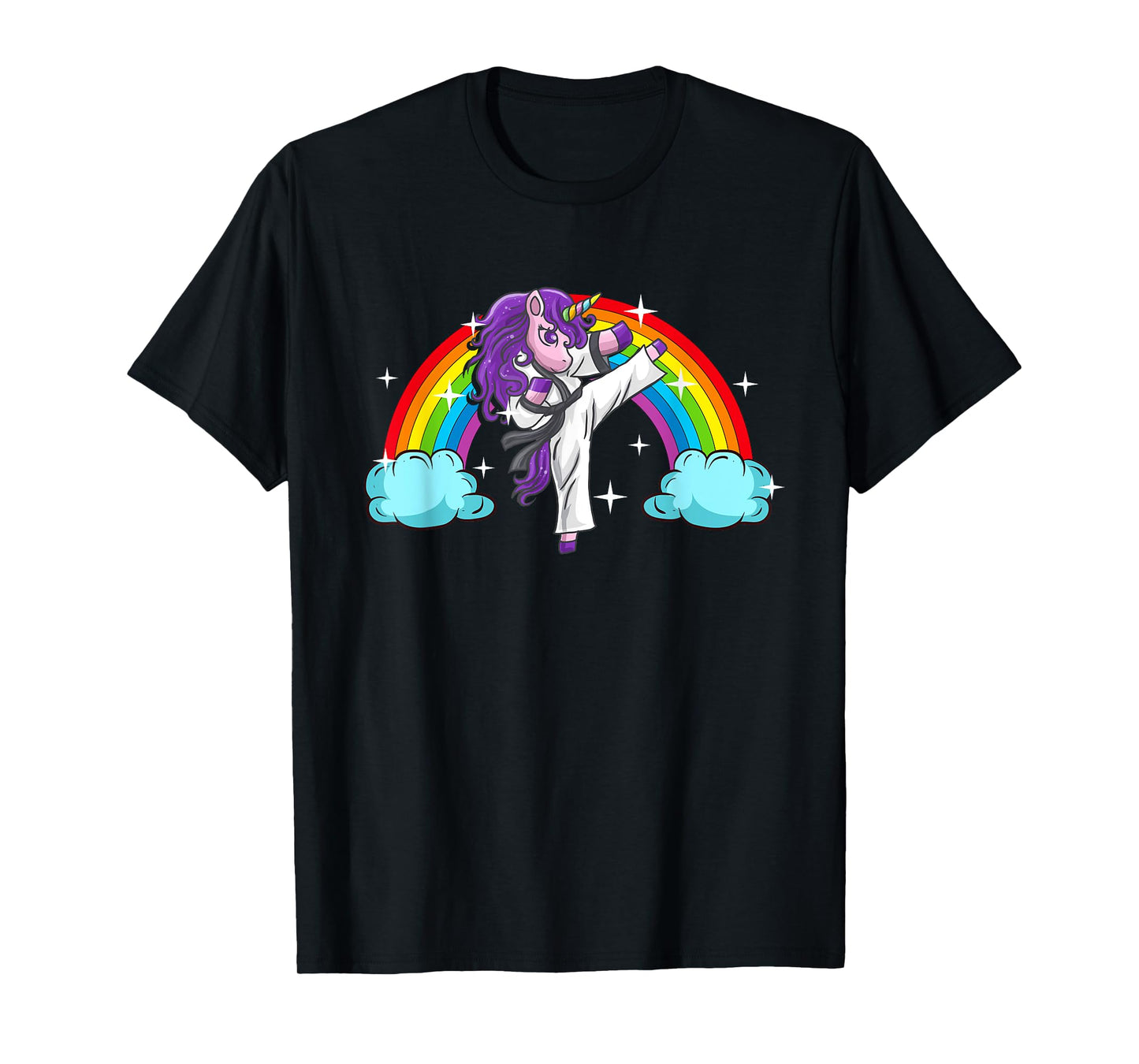 Unicorn Kung Fu Karate Marital Arts Jiu Jutsu Magical Girls T-Shirt