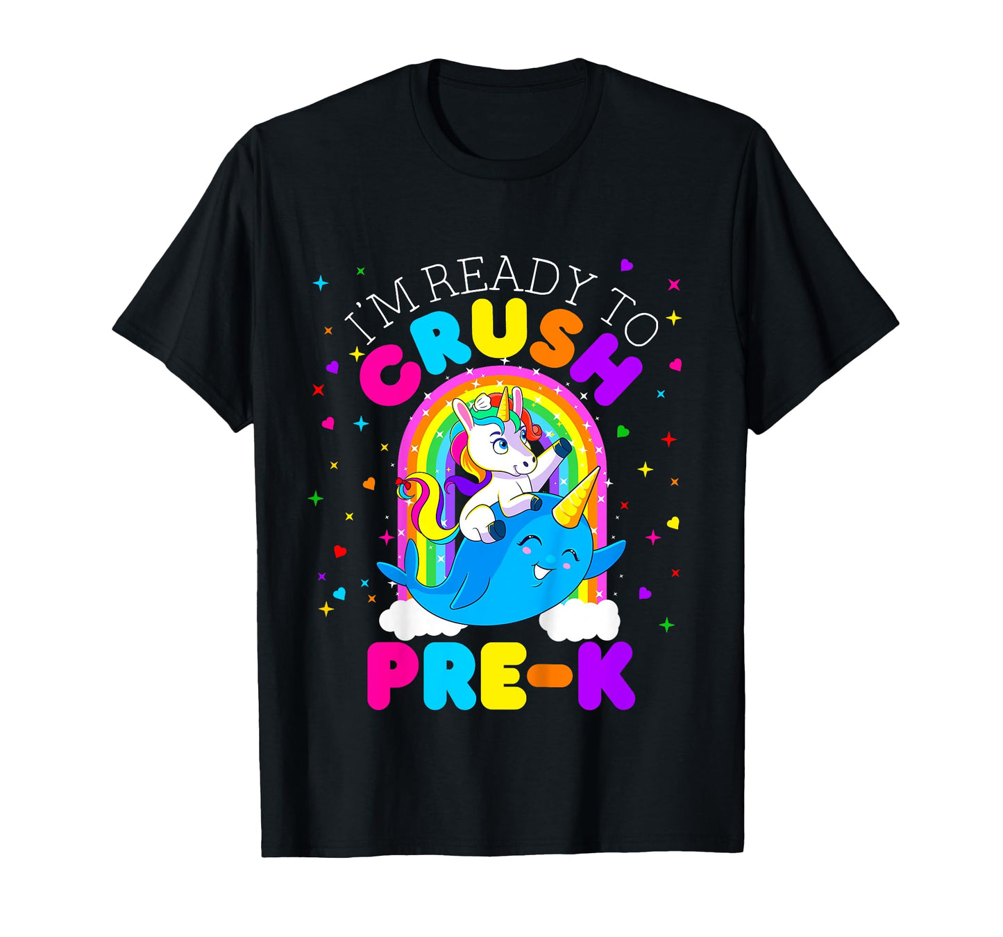 Kids I'm Ready to Crush Pre K Unicorn First Day of PreK Girls T-Shirt