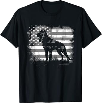 Bloodhound American Flag - Patriotic USA Dog Lover T-Shirt for Men Women Kids