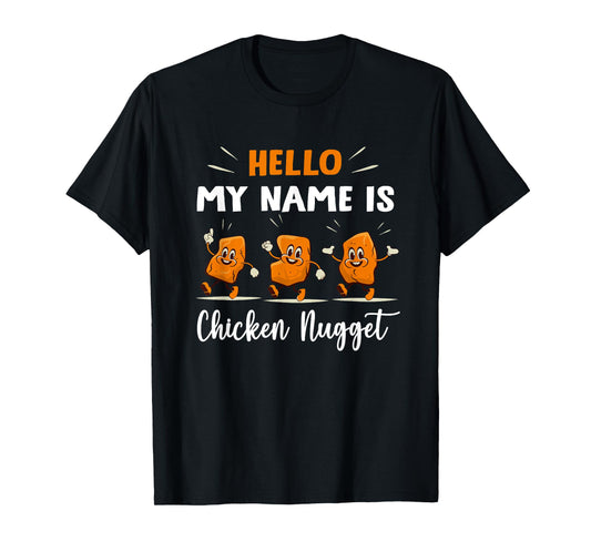 Hello My Name Is Chicken Nugget Halloween Costume Kids T-Shirt