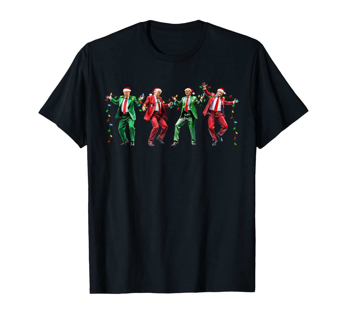 Funny Trump Dance Santa Claus Christmas Xmas Pajamas YMCA T-Shirt