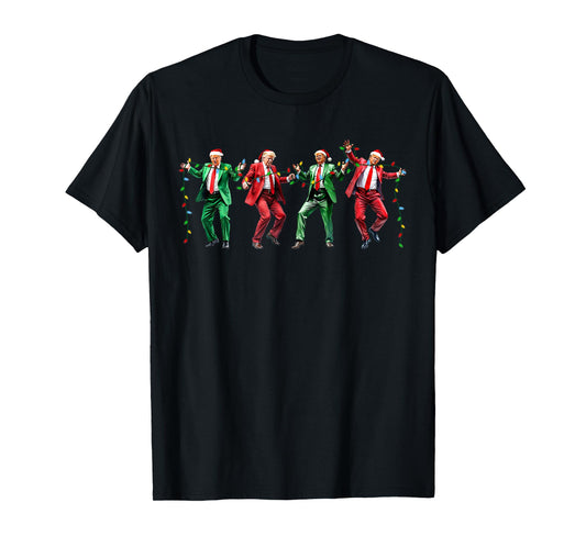 Funny Trump Dance Santa Claus Christmas Xmas Pajamas YMCA T-Shirt