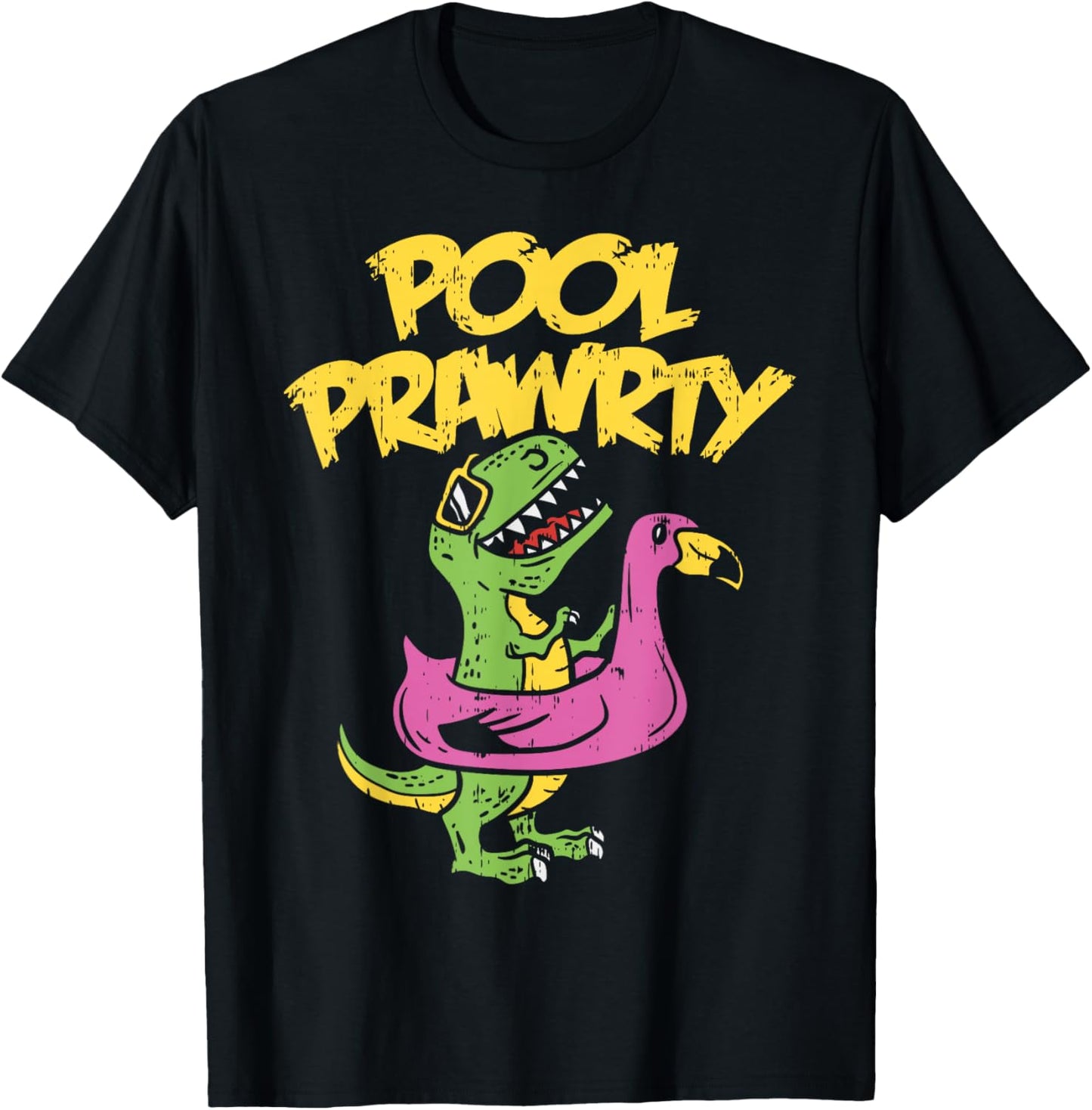 Pool Prawrty Trex Funny Dinosaur Birthday Party Kids Gift T-Shirt