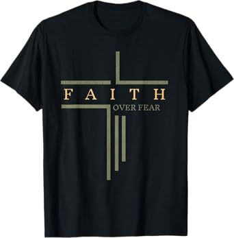 Faith Over Fear Bible Verse Aesthetic Christian T-Shirt