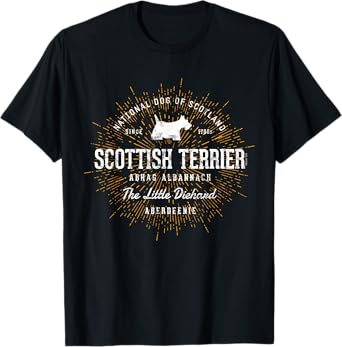 Vintage Scottie for Dog Lovers Scottish Terrier T-Shirt