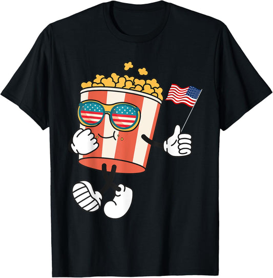 Funny 4th of july with popcorn T-Shirt