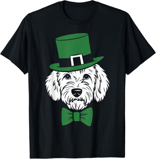 Green Doodle shamrock on St Patricks Day Golden Doodle T-Shirt