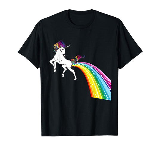 Unicorn Rainbow Poop Shirt - Bottom wiping unicorn T-Shirt