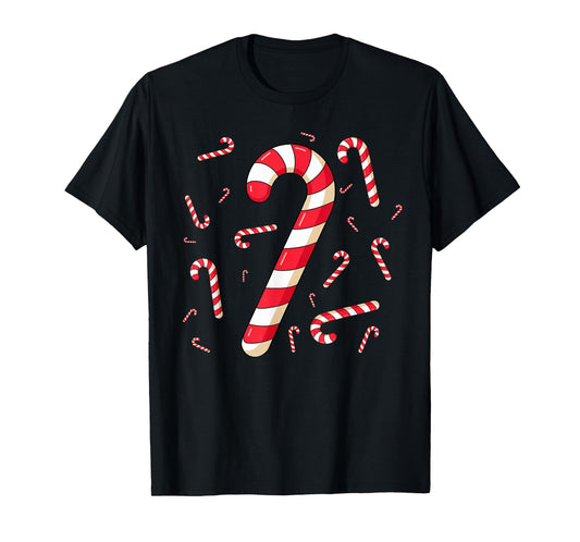 Christmas Candy Cane Santa Xmas Family Kid Toddler Women Men T-Shirt