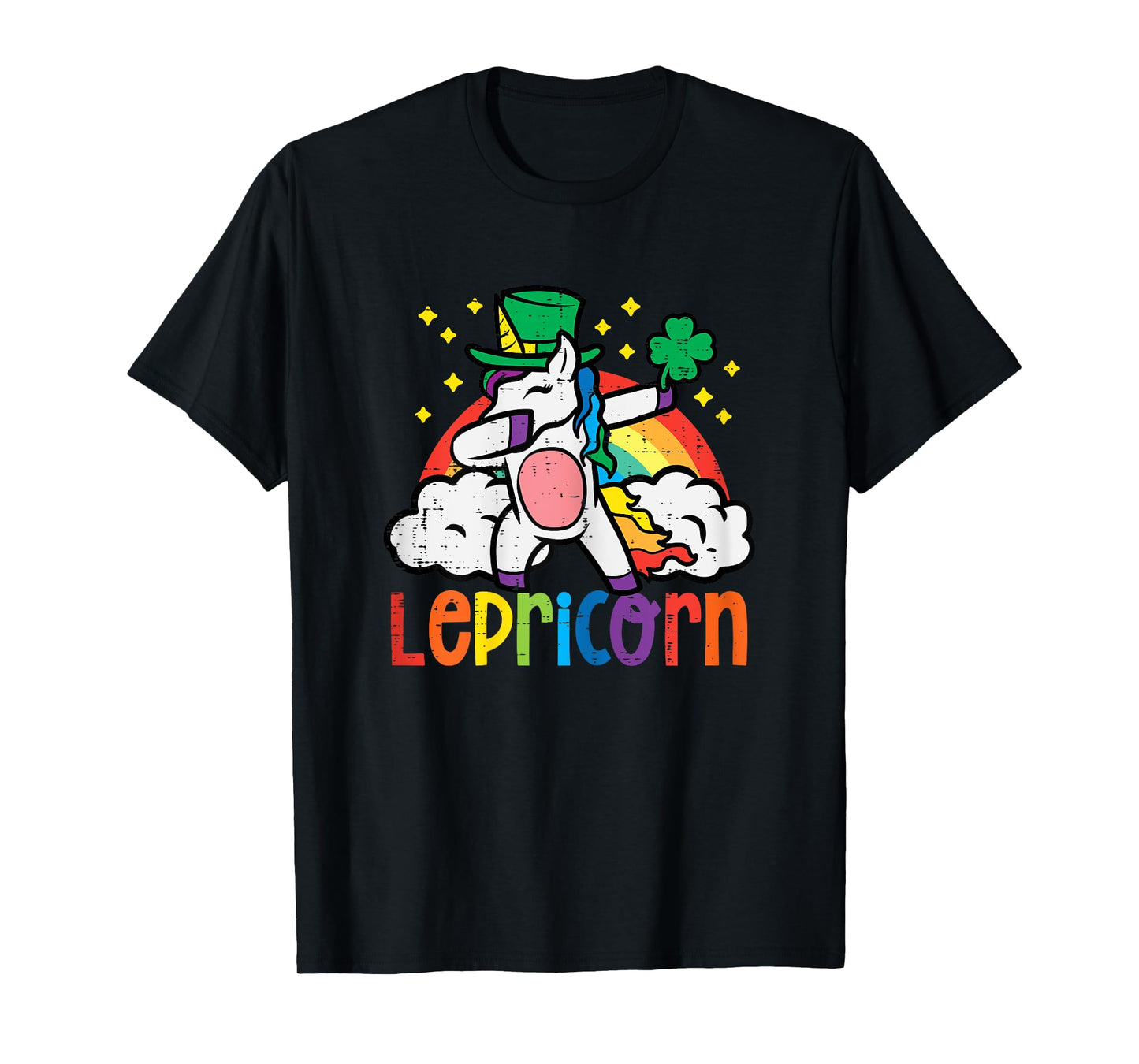 St Patricks Day Unicorn Dab Saint Pattys Lepricorn Girls Kid T-Shirt