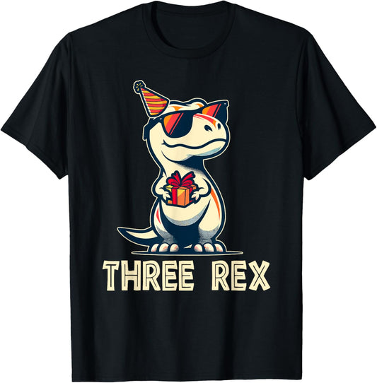 3 Rex Dinosaur 3rd Birthday Boy Girl Three Rex Birthday T-Shirt