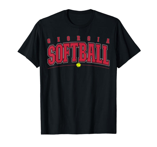 Georgia Softball Vintage Retro Design T-Shirt